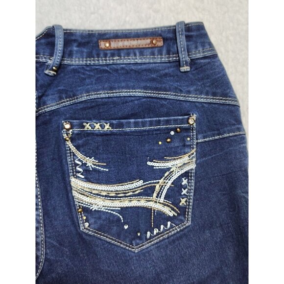 Rythm and Blues Women's Jeans Size 6 Reg Dark Wash 4 Way Stretch - Picture 8 of 9